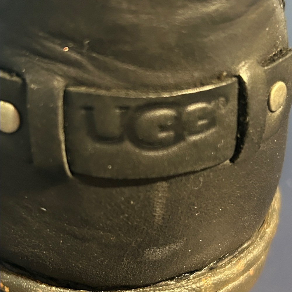 Women’s  new UGG Black Leather ANKLE Boots. SIZE 10 - Picture 8 of 8
